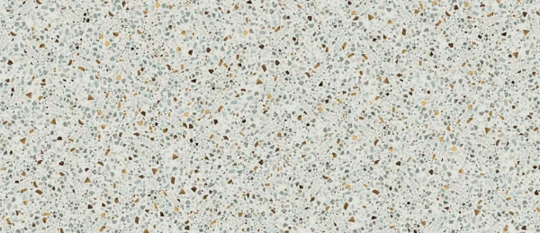 Obklad bielo modro oranžový lesklý vzhľad terrazzo 120x280cm ART WALLS Glass - Image 2